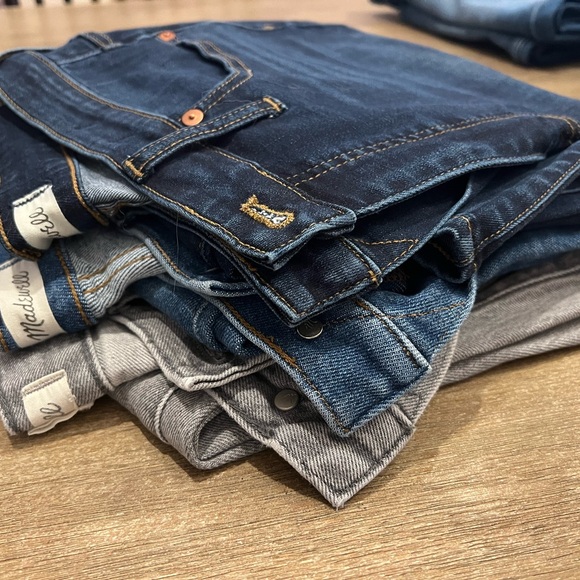 Lot of 3 Madewell Jeans- Three pairs being sold together, all Sz 32 - Picture 1 of 4